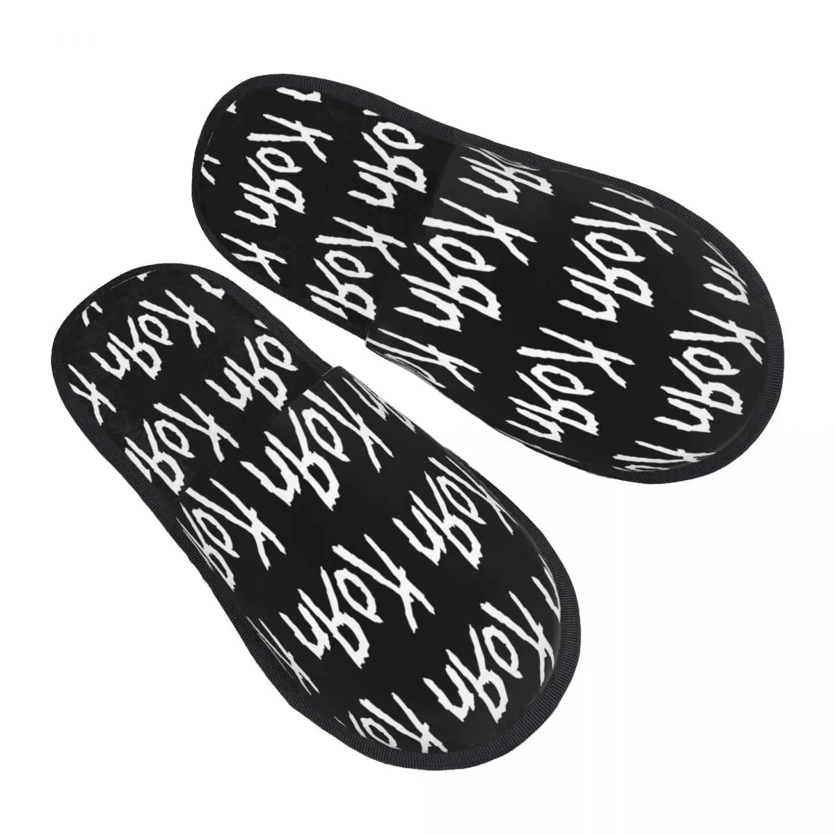 Women Korn Band Logo Plush Slippers Indoor Nu Metal Soft Memory Foam Slippers Non-skid