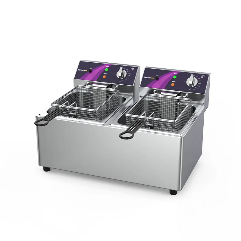 Electric fryer Commercial large-capacity fryer Fried chicken shop Snack special machine Fried skewer French fries fryer view 5