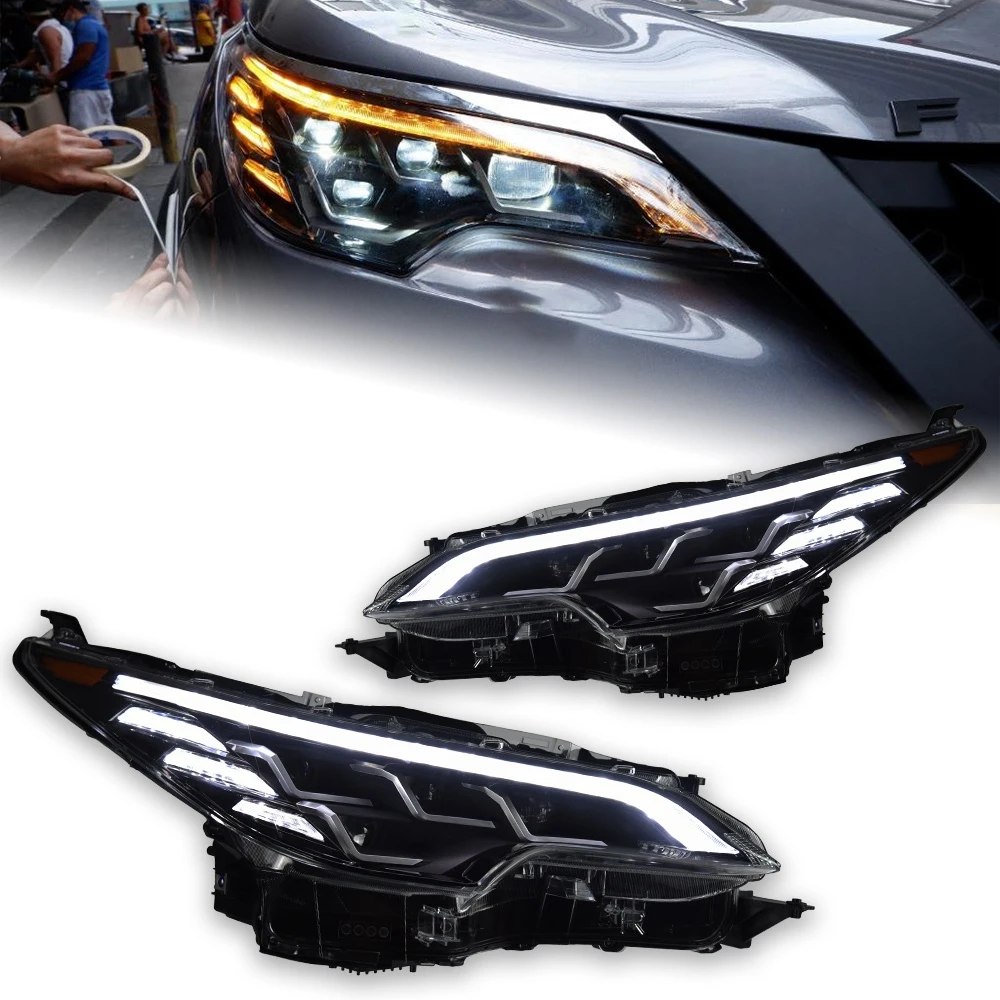 AKD Car Styling for Fortuner Headlights 2016-2020 Fortuner LED Headlight DRL Head Lamp low beam high beam dynamic Accessories