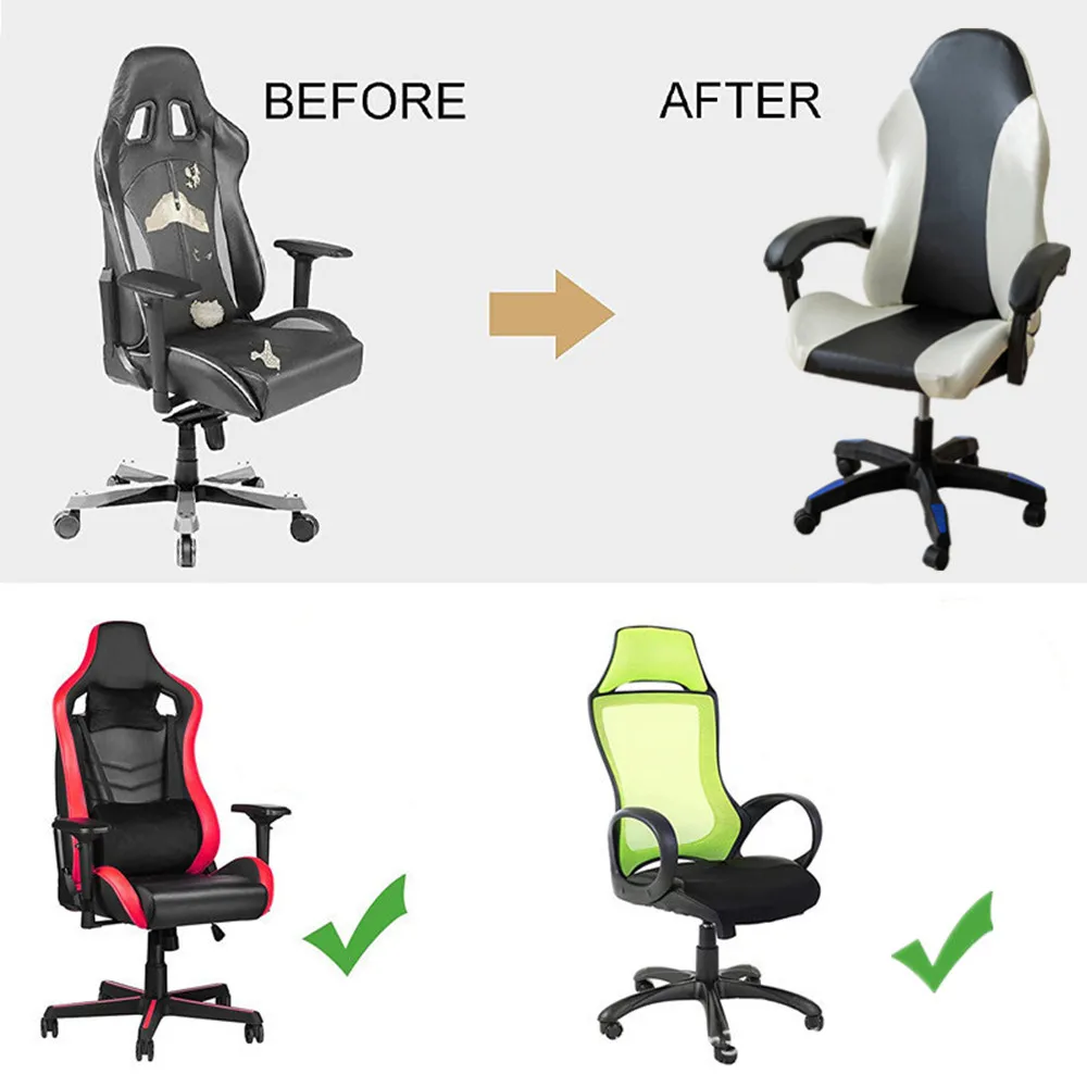 Funda elástica de cuero PU para silla de juegos, cubierta de asiento impermeable, antideslizante, para ordenador de oficina, elevador giratorio,