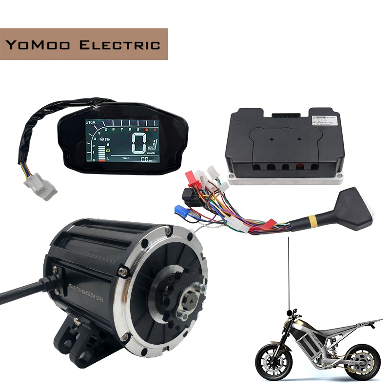 

Двигатель QS120 2KW 70H PMSM с центральным приводом, контроллером Fardriver ND72340 и дисплеем DKD для электромопедов, мотоциклов и скутеров