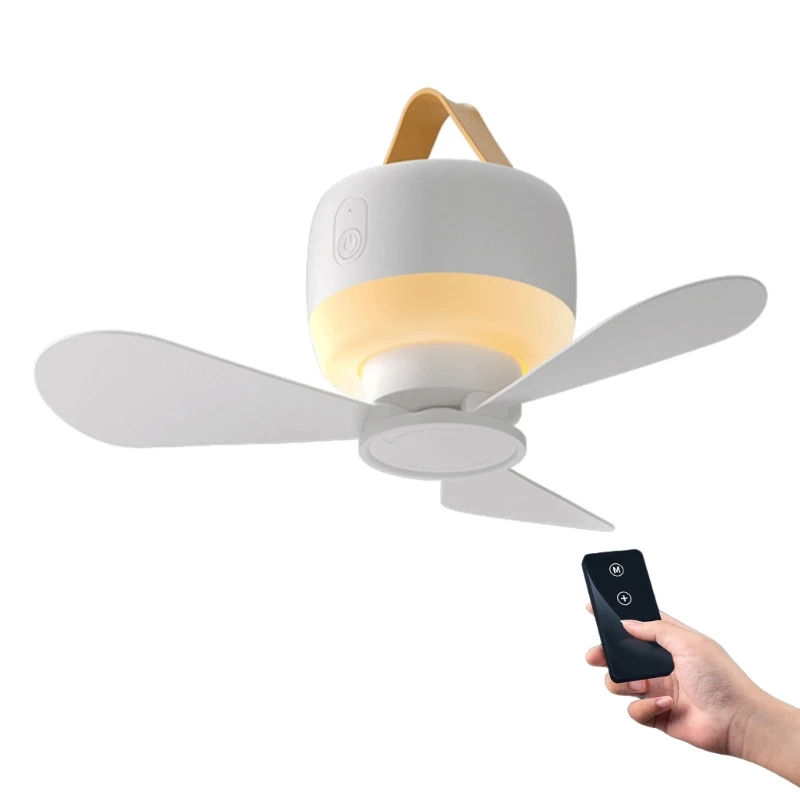 Portable Ceiling Fan 3600mAh Outdoor Camping Fan Tent Ventilator Rechargeable