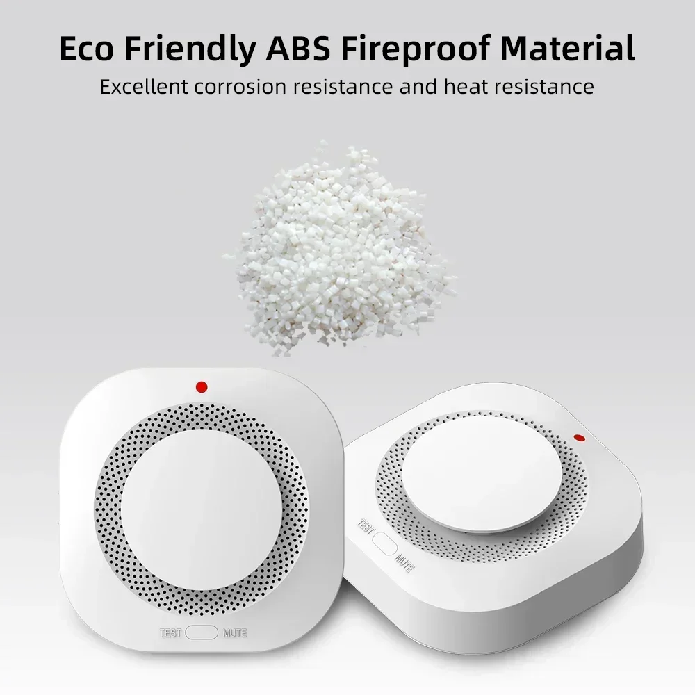 10-Year Lifespan Smoke Detector Alarm, 80dB Audible Alarm, Low Power Consumption  Easy Installation , for Home/Office Safety