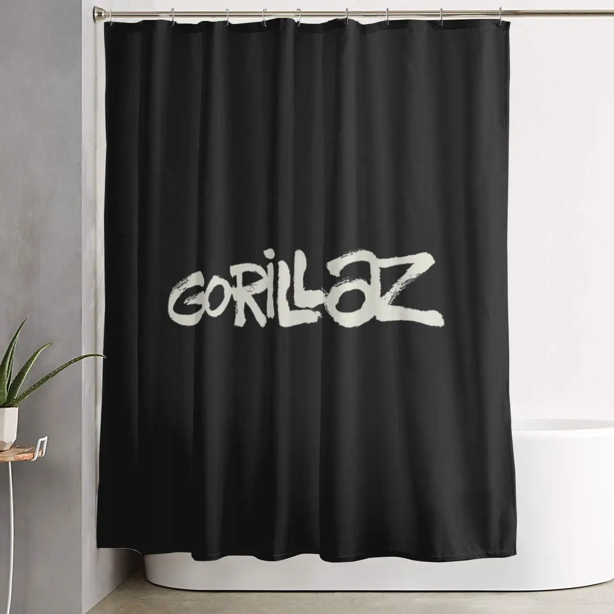 

Занавеска для душа Gorillaz Symbol, полиэстеровая, водонепроницаемая, для ванной комнаты, с крючками