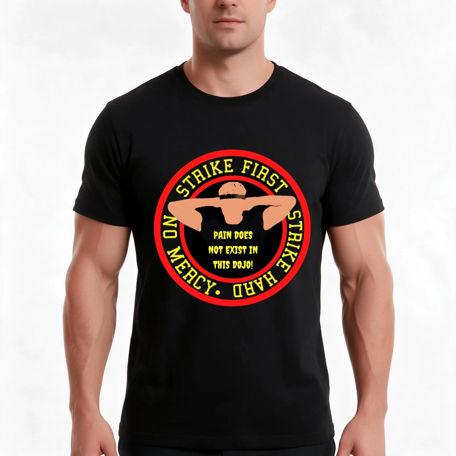 Pain does not exist in this Dojo - johnny lawrence T-Shirt Summer Casual Cotton Tee Oversized Streetwear Tops 100% Cotton