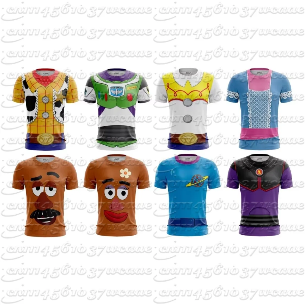 2026/27 Latest Toy Movie Series Unisex Adult Role Playing 3D  T-shirt Breathable Casual Daily Summer Wear FamilyMatching