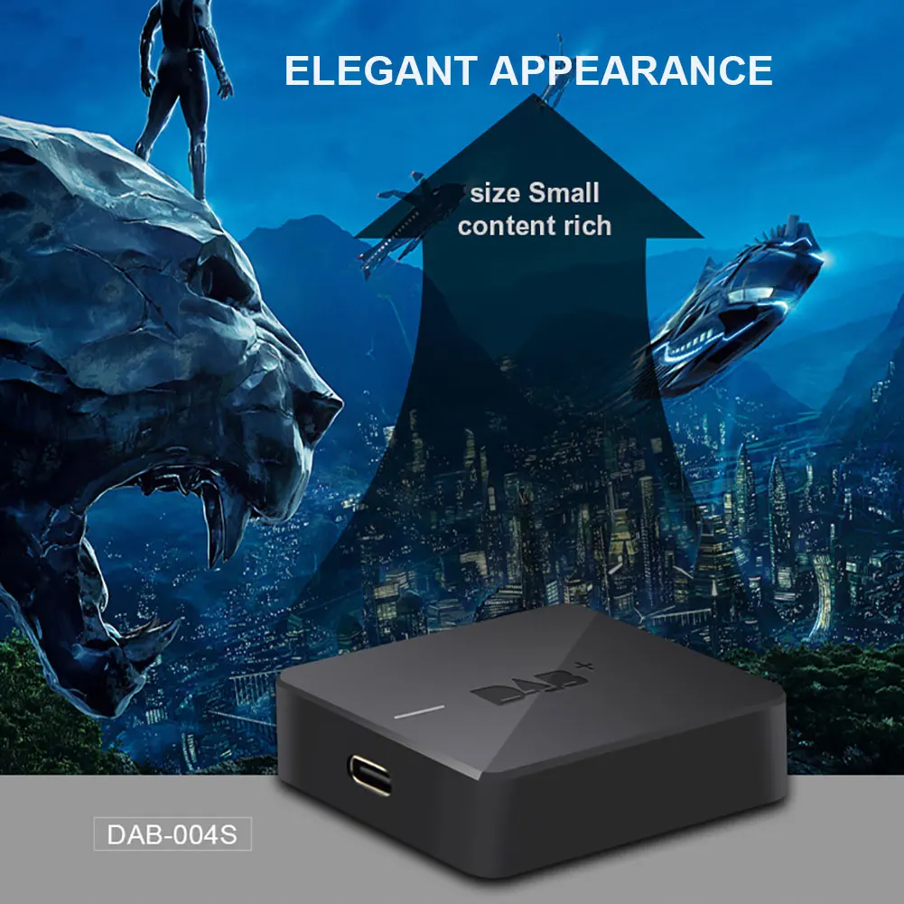 

Car DAB+ Digital Radio Box with Antenna DAB+ Box Radio Receiver Adapter Portable DAB+ Receiver for Android 5.1 Car Radio