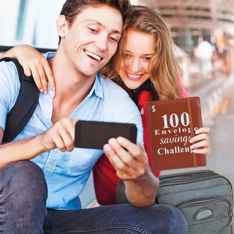 رابط ميزانية موفر للمال ، مظاريف نقدية ، كتاب تحدي التوفير ، طريقة سهلة وممتعة للتوفير ، ملف ميزانية A5 ، جيوب 5 050