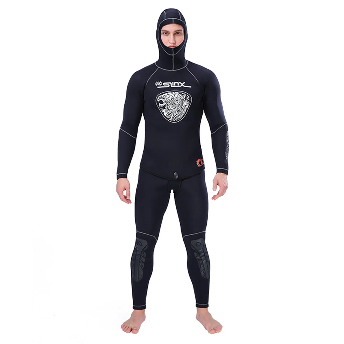 

Long-Sleeved Split Diving Suit With Hood 5mm Thickened Wet Suit Set Diving Suit Two-Piece Fishing Suit