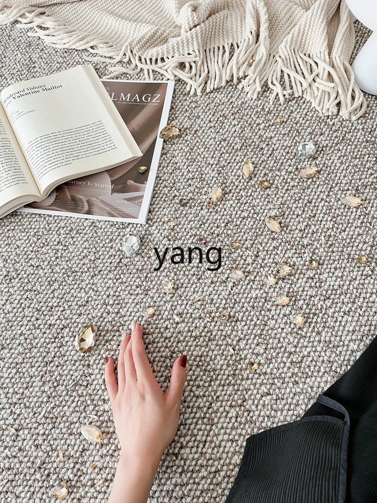 LTT high-end living room wool hand-woven carpet free of care office floor mat