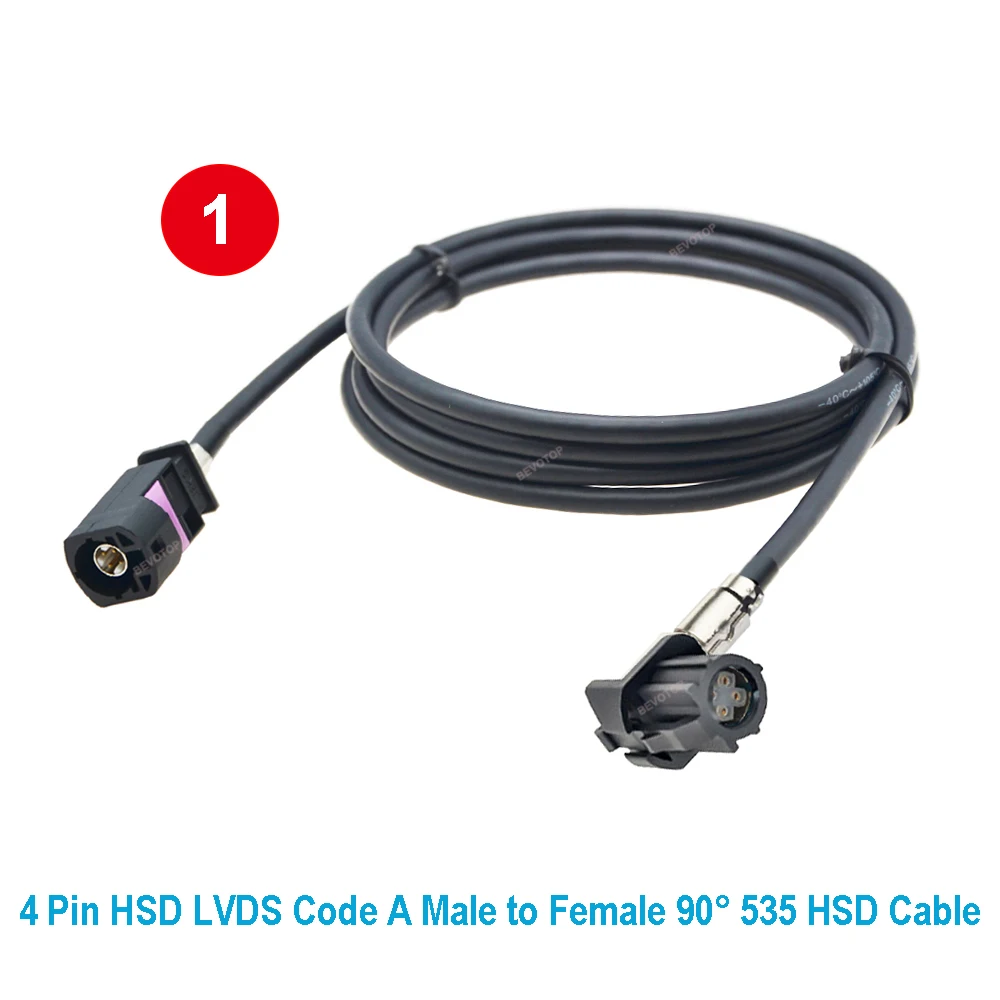 4 Pin HSD LVDS Cable Code A Connector for Auto Car BMW Audi Mercedes-Benz Land Rover Combox USB Video Instrument Bridge Wiring