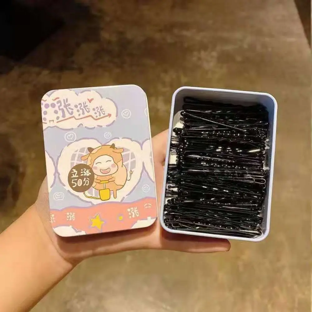 

50Pcs/Box Hair Accessories Wave Black Hair Clips Invisible Short Hair U-shaped Hair Clip Metal Hair Decoration Hair Barrette