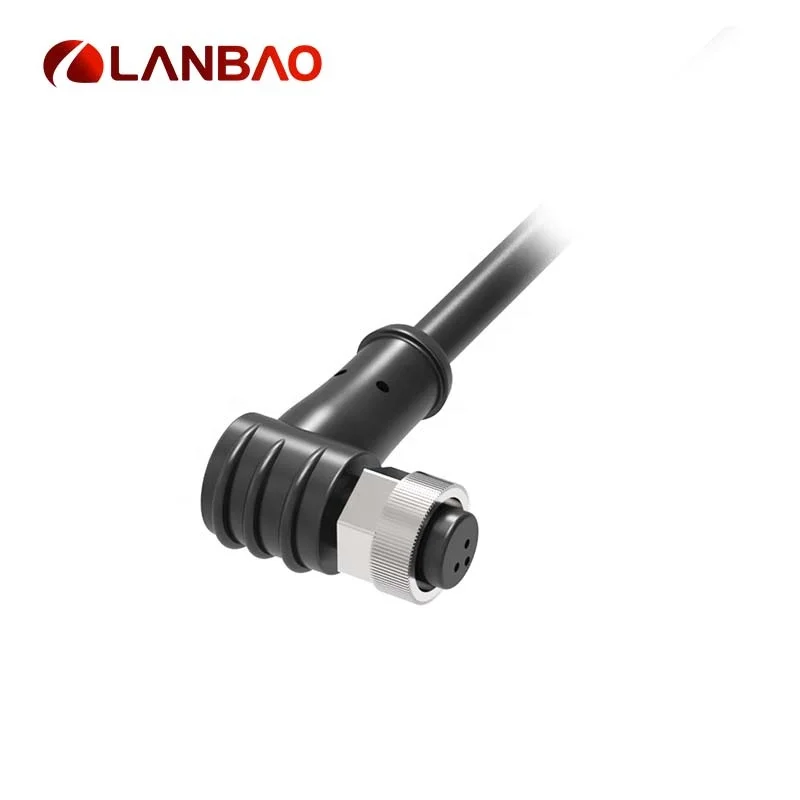 Lanbao M8 M12 Diameter Qe8 Qe12 Series 3 Pins 4 Pins 5 Pins Male Connector