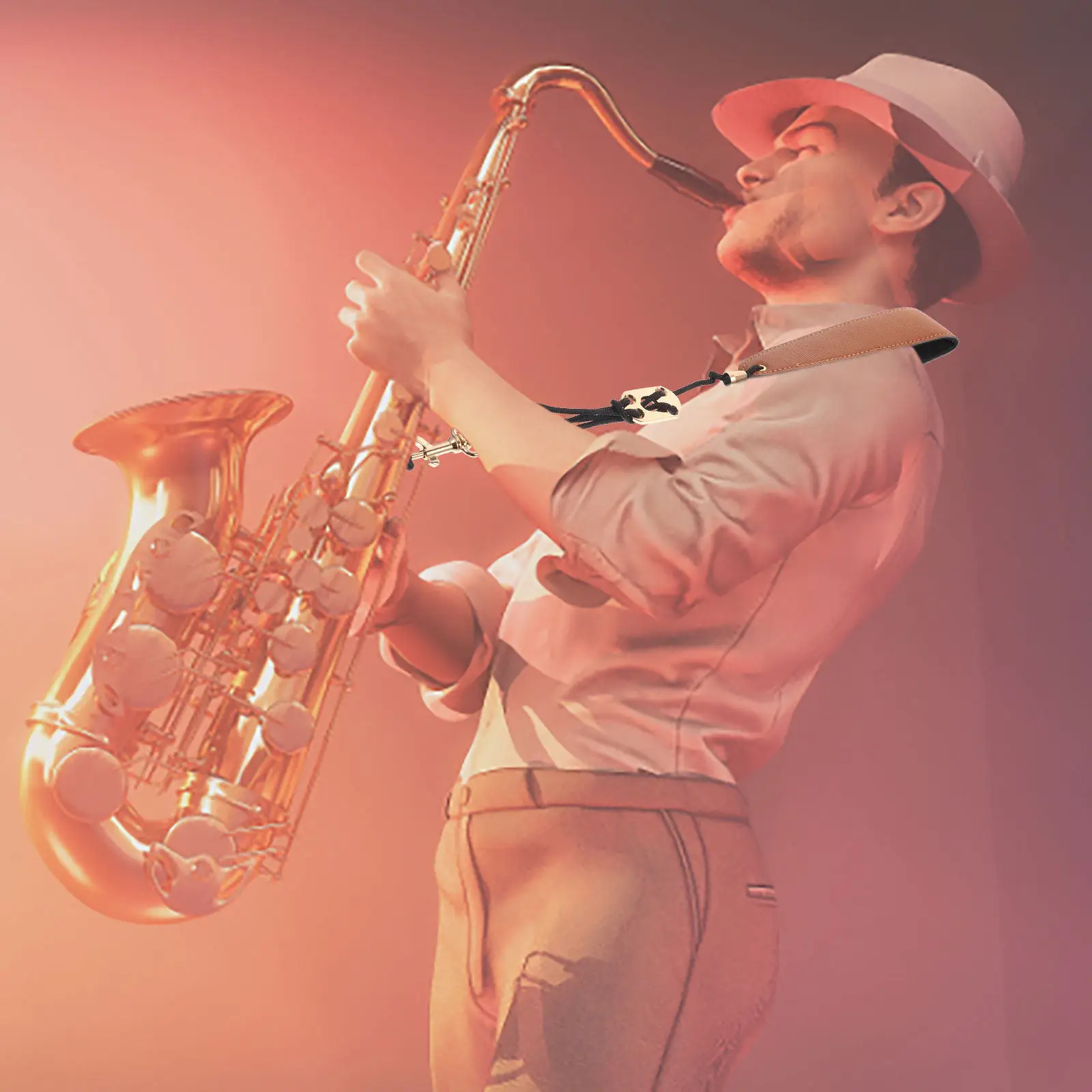 

Premium Saxophone Neck Strap Adjustable for Alto Tenor Soprano Sax Harness Ergonomic Design Reduces Neck Pressure Reliable