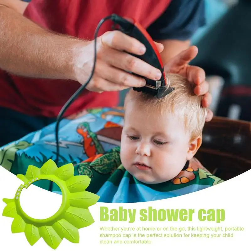 เด็กวัยหัดเดินผมซักผ้า Shield หมวกอาบน้ําหมวก Bath Visor สําหรับเด็กวัยหัดเดินน่ารักหัวอาบน้ําหมวก Visor ชุดว่ายน้ําป้องกัน Eye หูแชมพู