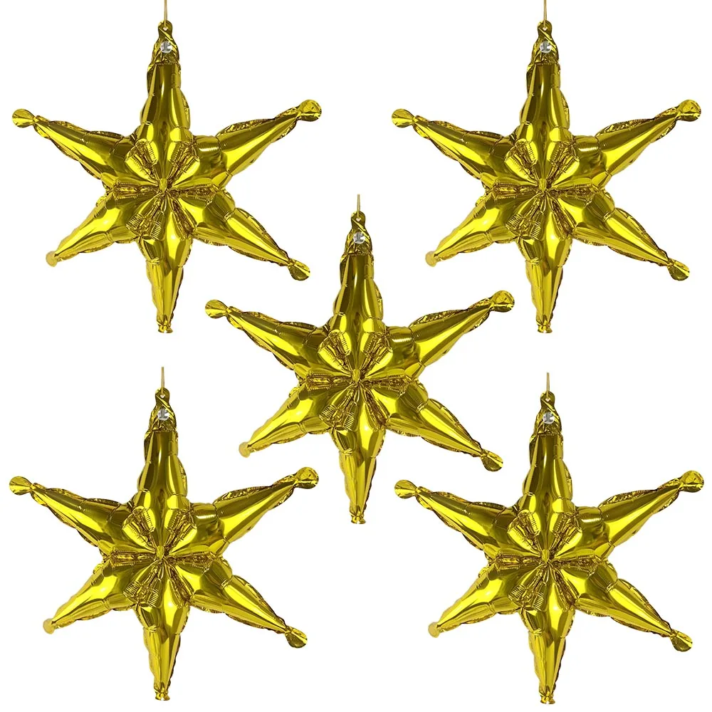 Starbust Balloons Gold Silver Star Foil Balloon Six Point Star Balloon Birthday Wedding Decor Kid Air Globos Party Supplies