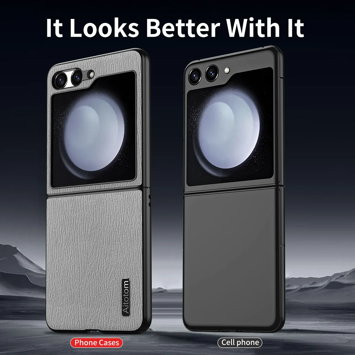 Leather Case for Samsung Galaxy Z Flip5 Flip4 Flip3 Flip 3 4 5 Lens Protection Anti-Drop Soft Silicone Back Cover Phone Cases