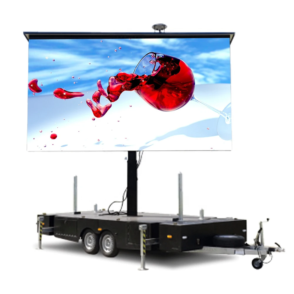 

Mobile LED Billboard Road Show Mobile Trailer LED Sign Board P4 P5 P6 P8 P10 Advertising Vehicles Screen