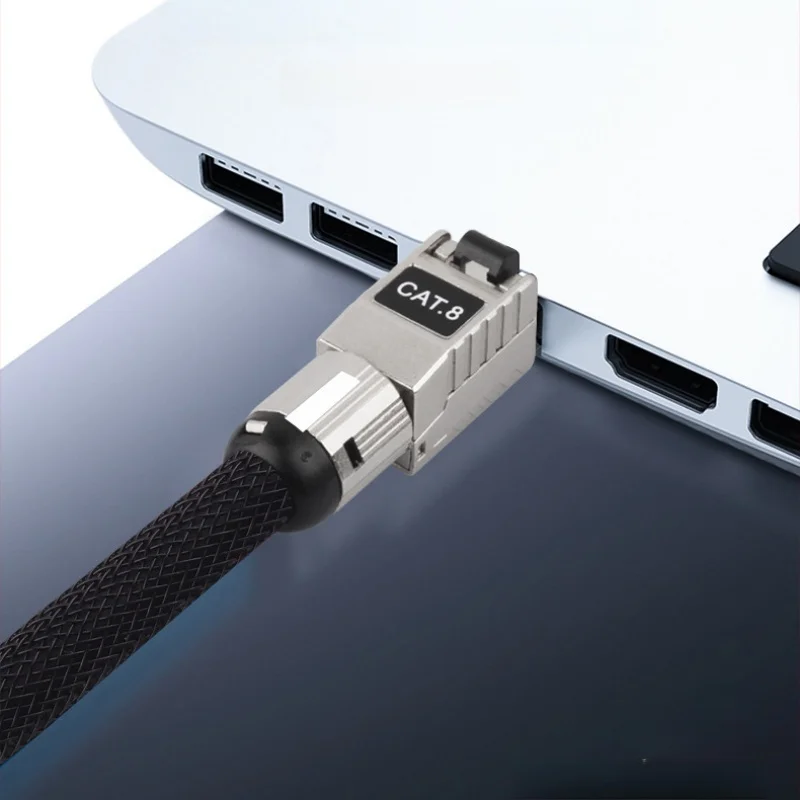 Cabo Ethernet Cat 8 de alta velocidade, 40 Gbps RJ45, rede Internet Lan Patch Cord para roteador, modem, laptop, cabo Ethernet Cat8 RJ 45