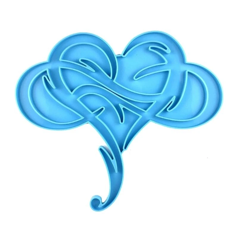 

Semi-stereoscopic Heart Wall Ornaments Drop Mold Diy Wall Pendant Desktop Decoration Epoxy Silicone Mold