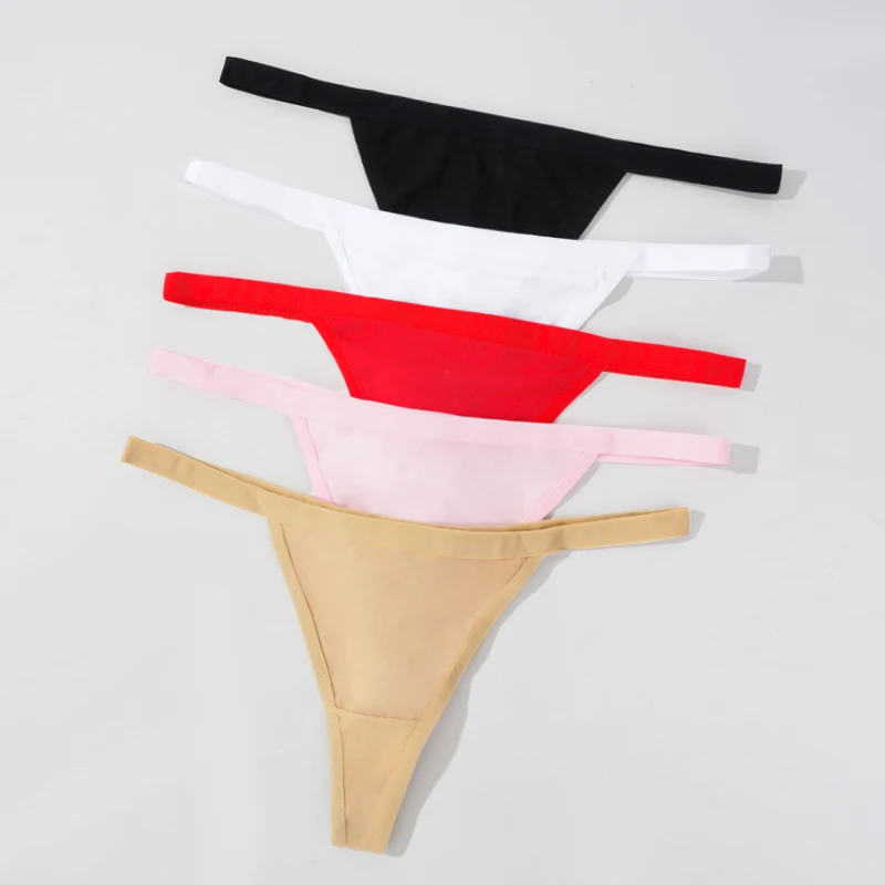 Women Cotton Thongs Low Waist Comfortable Female Underpants Sexy Women G String Thongs Breathable Panties Underwear