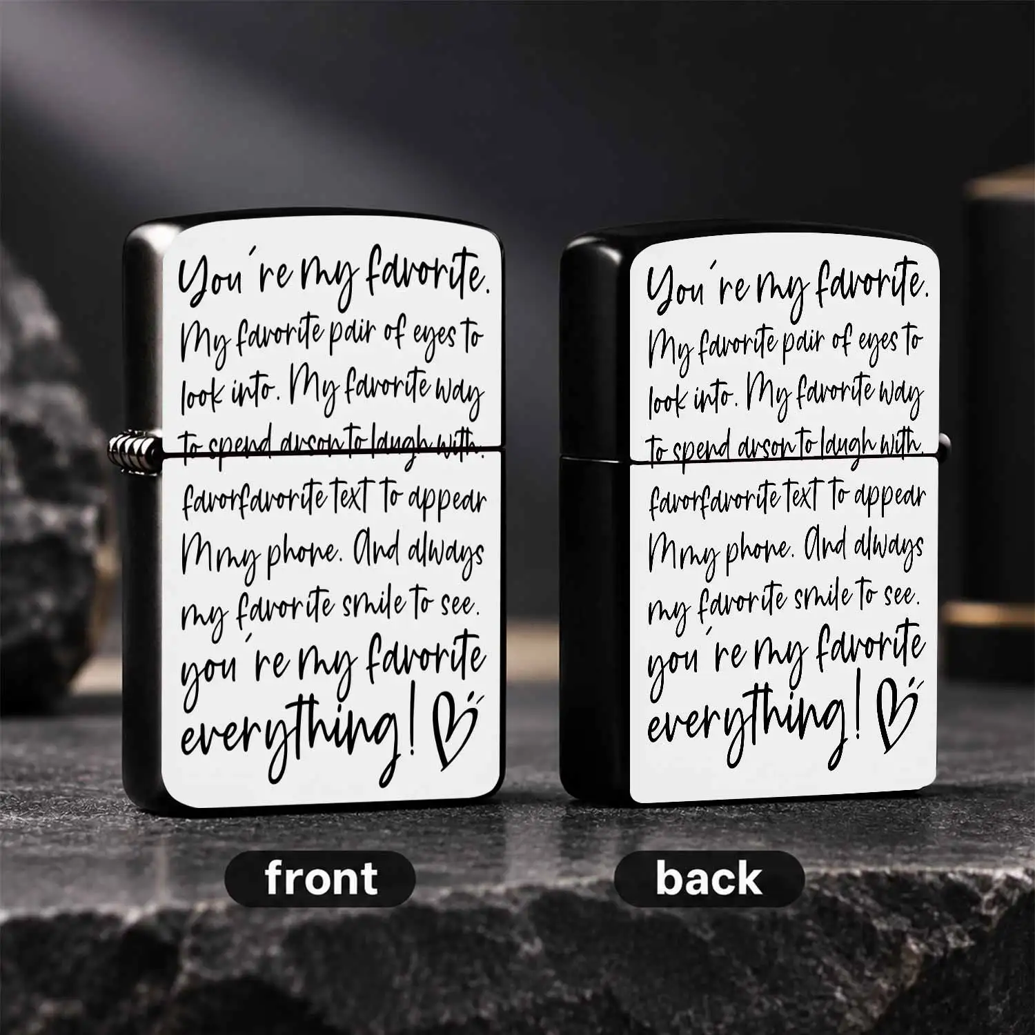 You Are My Favorite Themed Lighter Romantic Handwritten Affection Print Portable Lighter Suitable For Daily Multi Scenarios Ideal Sweet Surprise Gift For Partner Family Friends For Anniversary Birthday Daily Small Warm A Humorous And Intere