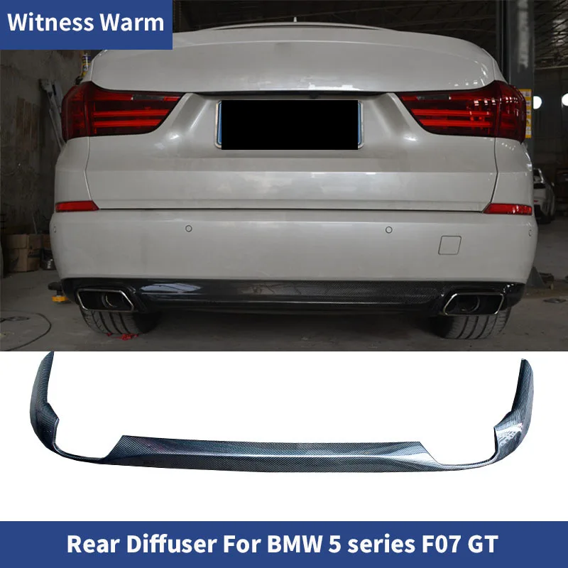 Carbon Fiber style Rear Bumper Diffuser Lip Spoiler for Bmw 5 Series F07 Gt Body Kits 2014-up Car Styling Splitter