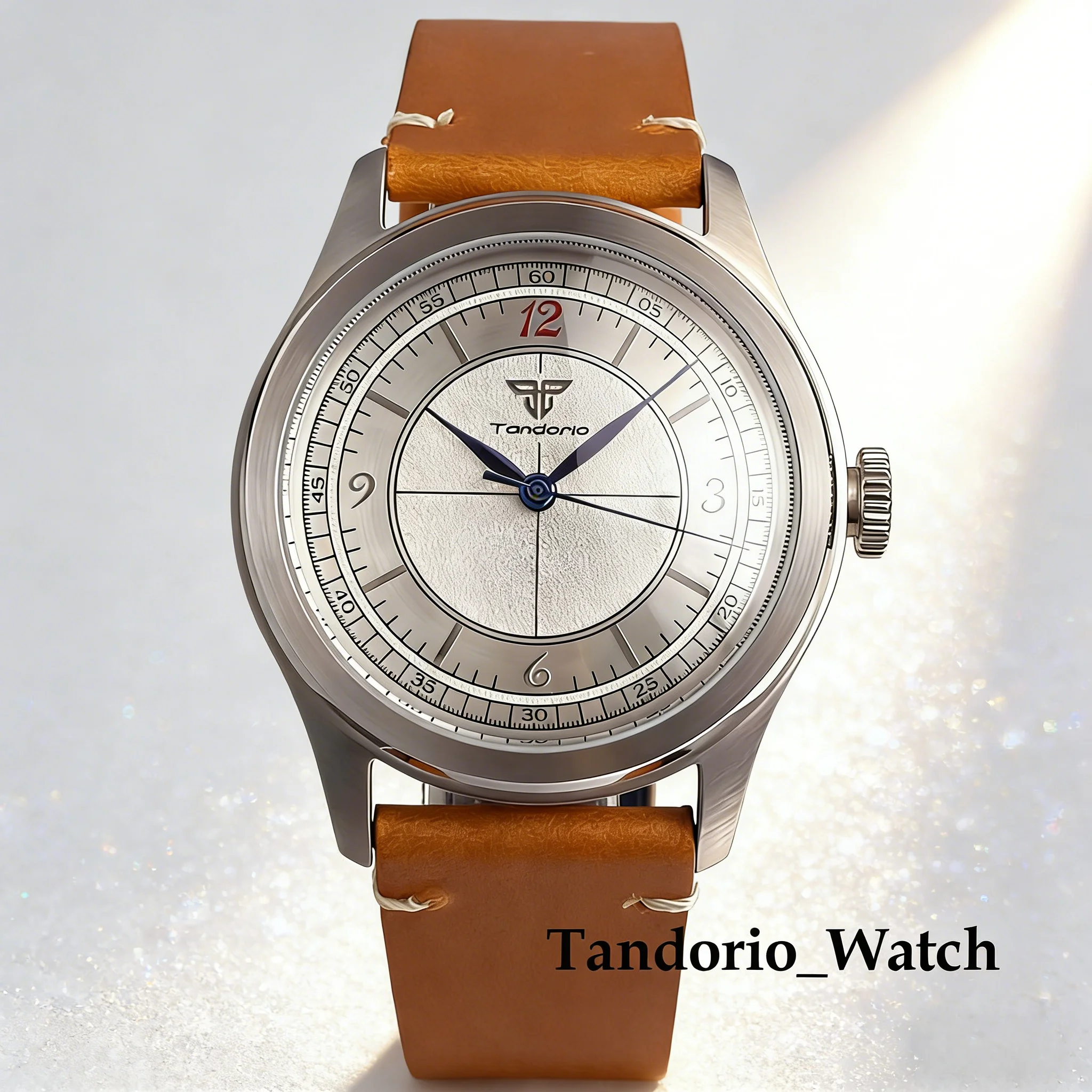 

Мужские механические часы Tandorio с сапфировым стеклом для NH35 Asia 2824, водонепроницаемые до 100 м, дайверские, сине-белые, винтажные, наручные часы для торжественных случаев