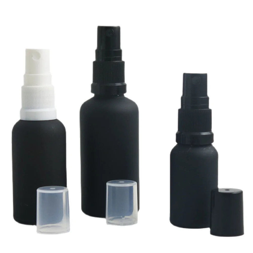 

360 x 5ml 10ml 15ml 20ml 30ml 50ml 100ml Refillable Matt black Glass Sprayer Bottle for Perfume 1oz 1/3oz Skin Care Container