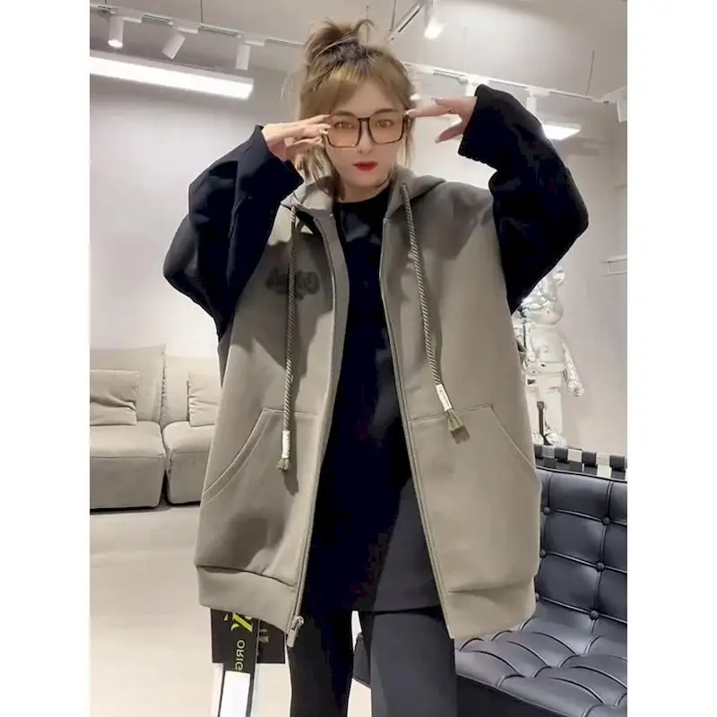 Oversized Vest Jackets Women Fashion Design Hooded Sleeveless Coats Casual Loose Vests Autumn Winter Trend Tops Y2k 2024 New In