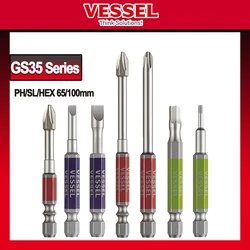 VESSEL Cordless Drill Bit Set Screwdriver Bits Sets For Impact Driver Japan Tools No.GS35 Series