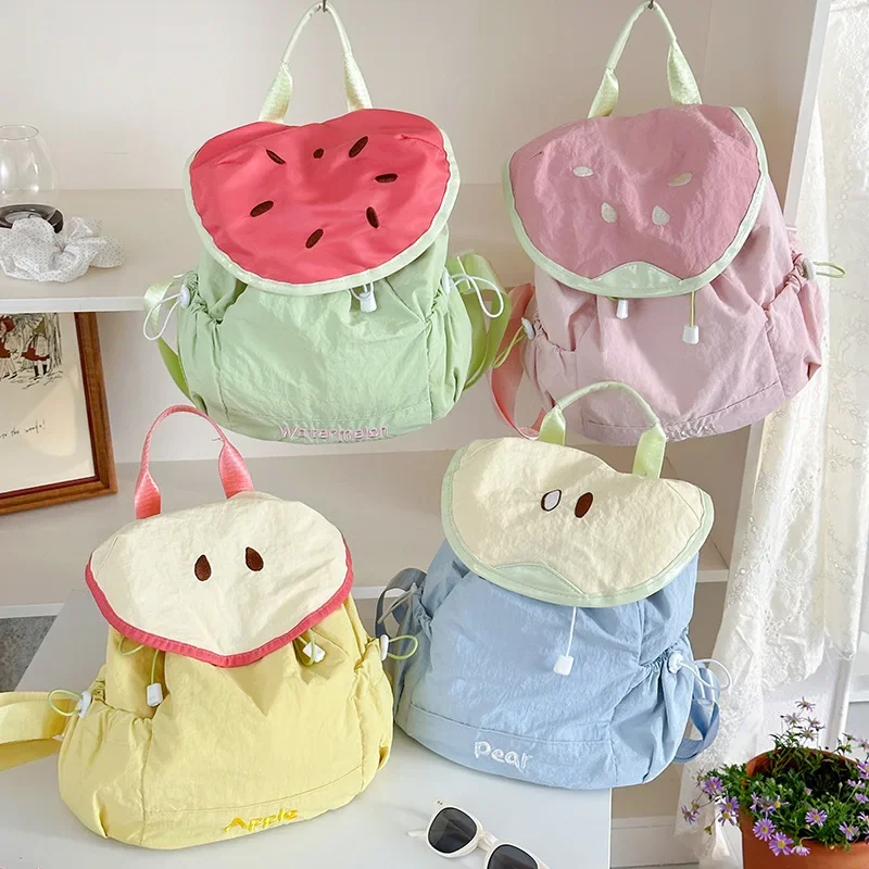 

Ladie's Backpacks Japanese Cartoon Fruit Cute Kawaii Sweet Casual Simple Versatile Portable Large Capacity Schoolbag Children