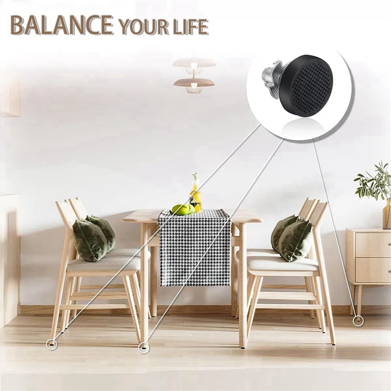ABUP-96 PCS M6 Thread Adjustable Furniture Levelers Screw In Chair Feet Adjustable Furniture Feet Leg Levelers