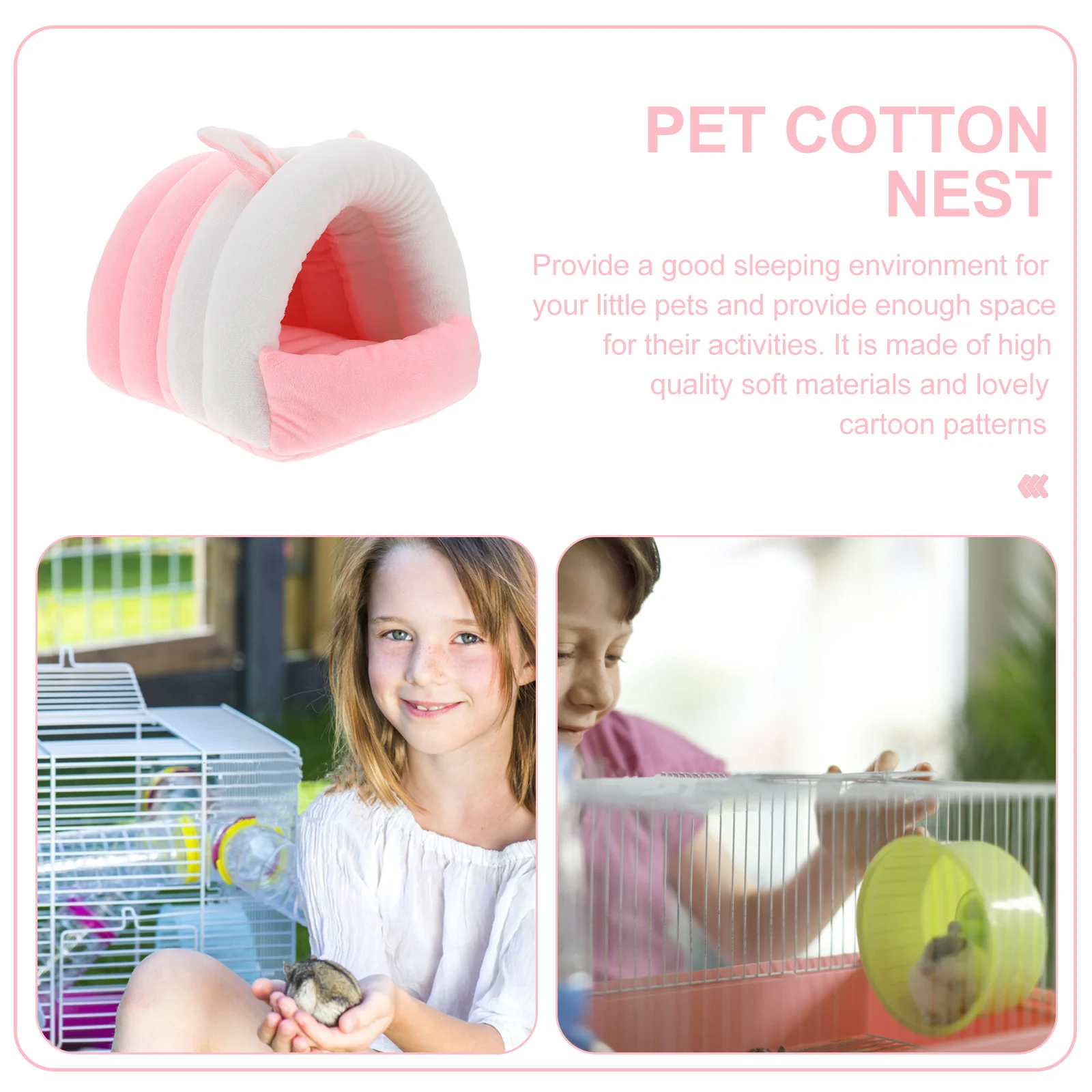 

Warm Pet Hamster Nest Comfortable Bed for Small Animals Indoor Outdoor Use on Sofa Bed Car Hamster