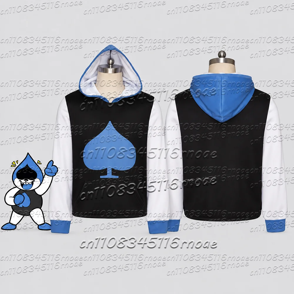 Willyacos Lancer Costume Deltarune Hoodie Cosplay Costume Video Game Zip Up Sweatshirt Men Women Autumn Adult/Kids Pullover Top