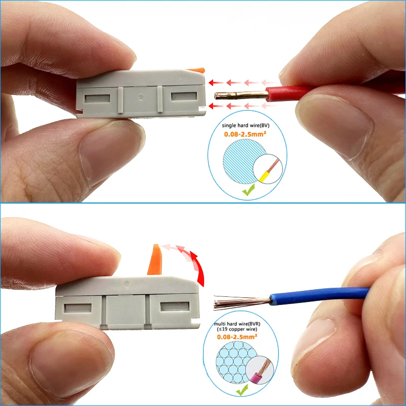 Terminal Block, Miniature Cable Connector, Suitable For 0.08mm-2.5mm Wire, Splitter Conductor, LED Light Source Paralleler