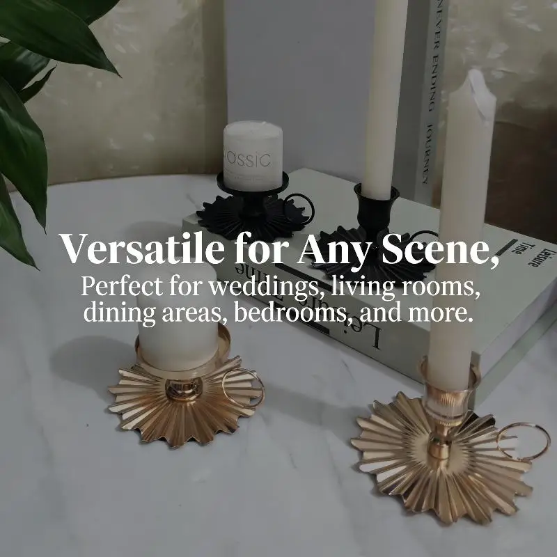 European Style Candlestick Valentines Day Handheld Candle Holders Retro Single Head Candlelight Stand Taper Holder