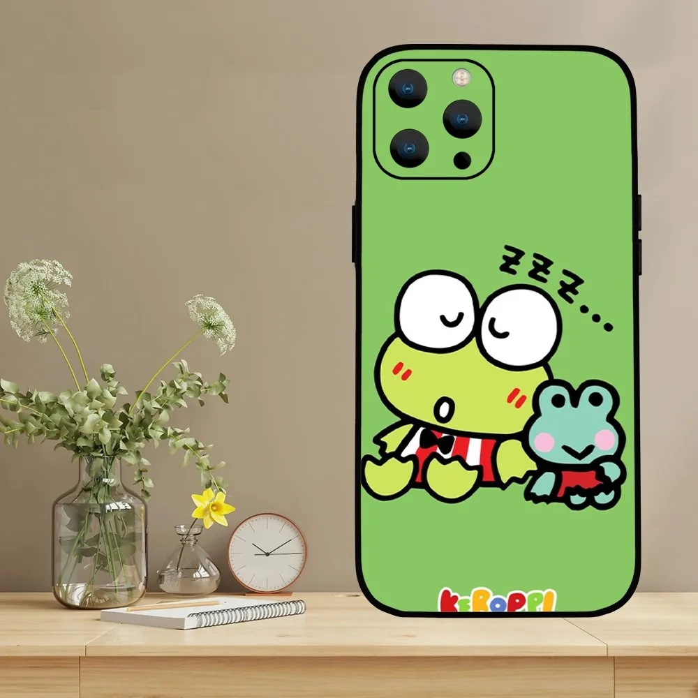 MINISO Sanrio Kero Kero Keroppi Phone Case  For Samsung Galaxy S24 S23 S22 S21 S20 Ultra Plus S20FE FE Cover