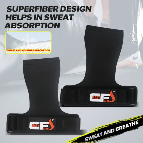 Imagen 2 del producto Empuñaduras de levantamiento de peso libre de tiza Hypalon, correas resistentes, ganchos de elevación de energía alternativa para calles de soporte de muñeca Deadlift