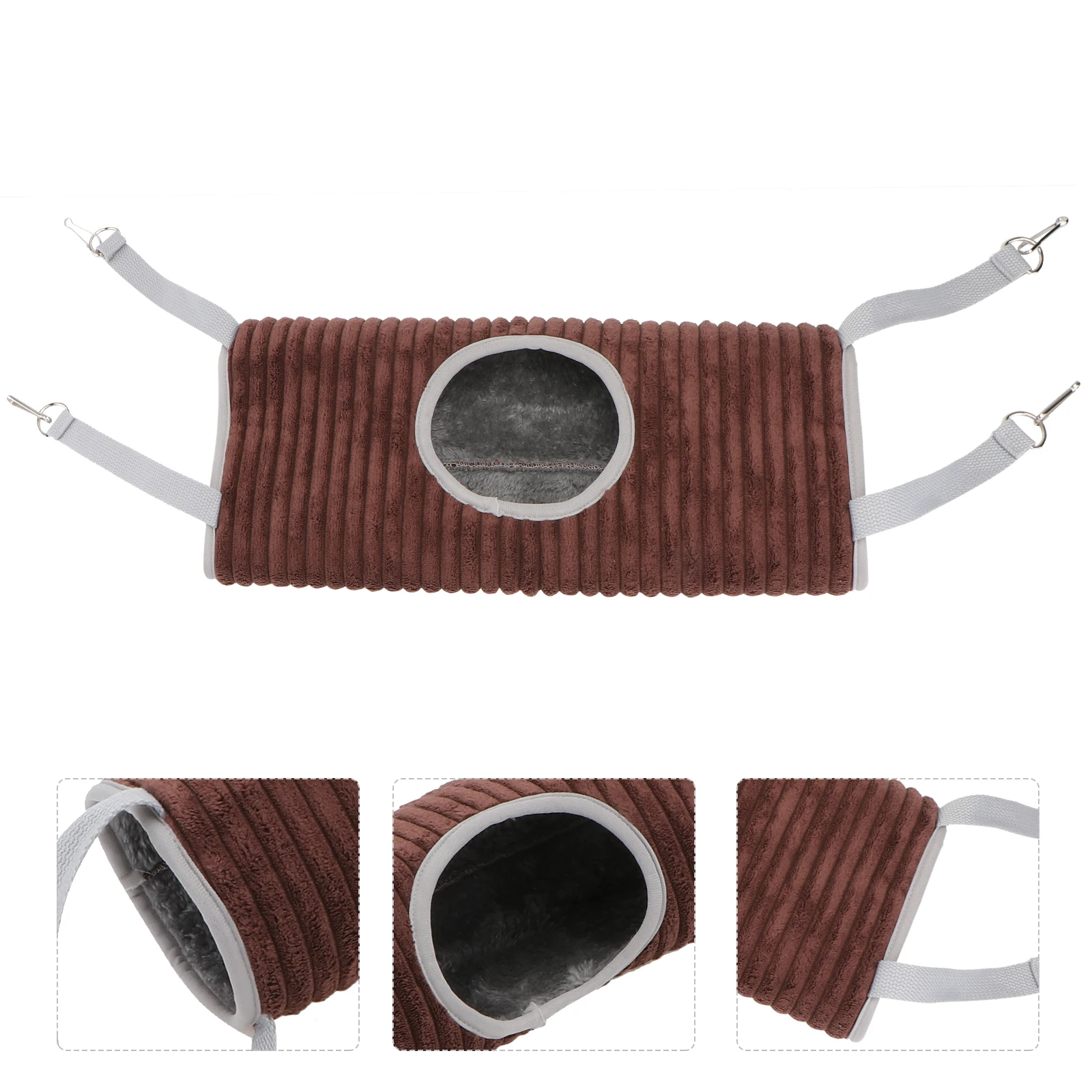 

Pet Bed Polyester Hanging Tunnel Hamster Sleeping Pouch Cozy Nest Privacy Space Warm Large Capacity Squirrel Bed
