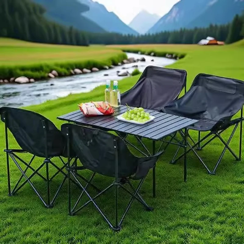 Minimalist Sectional Mesa Patio Furniture Foldable Dining Camping Table Waterproof High Quality Lounge Balcony Camping Table