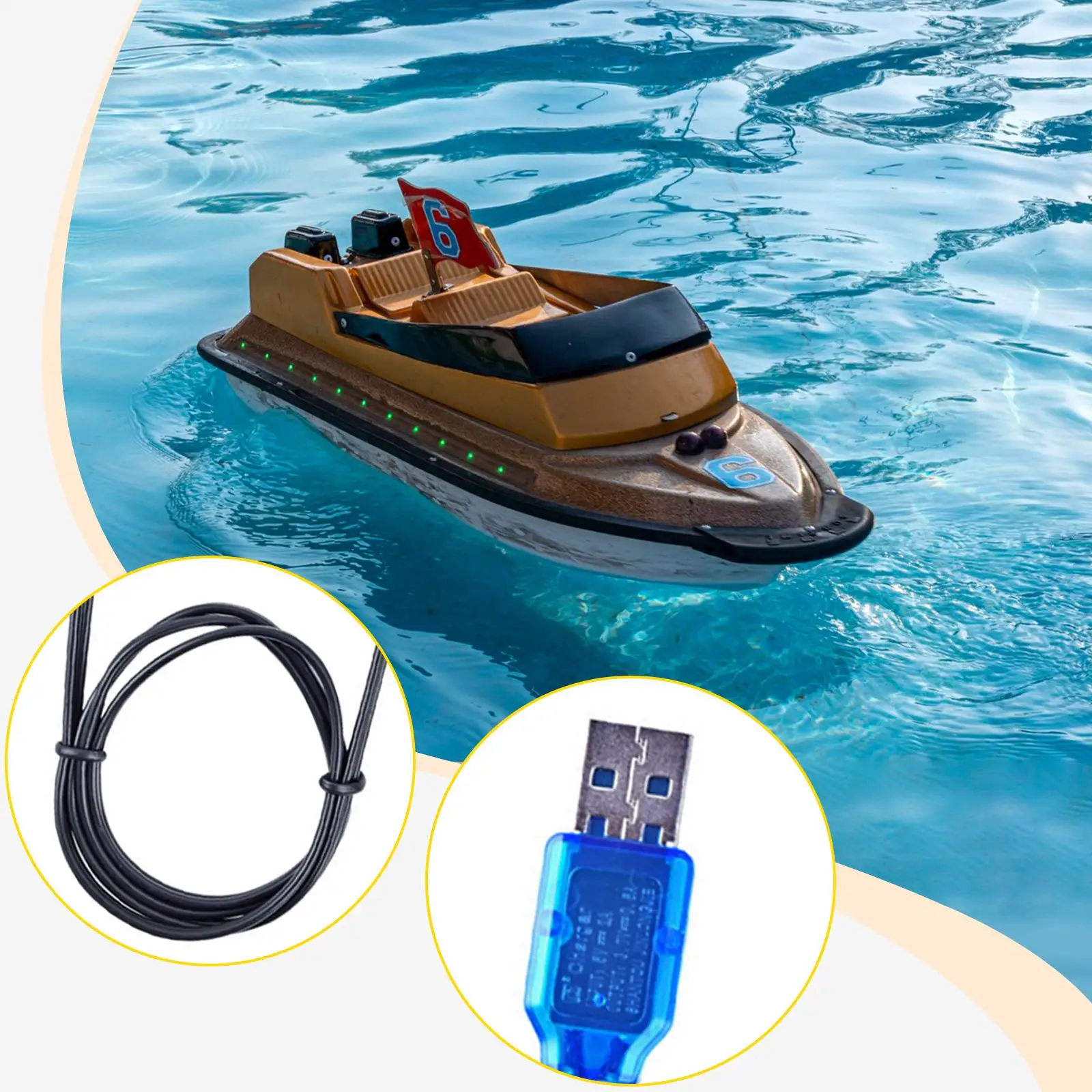 2x 3.7V 400mAh USB Charging Cables Charging Cords 60cm Replacement RC Toy Battery Charge Cables for RC Toys Car Boats Trains