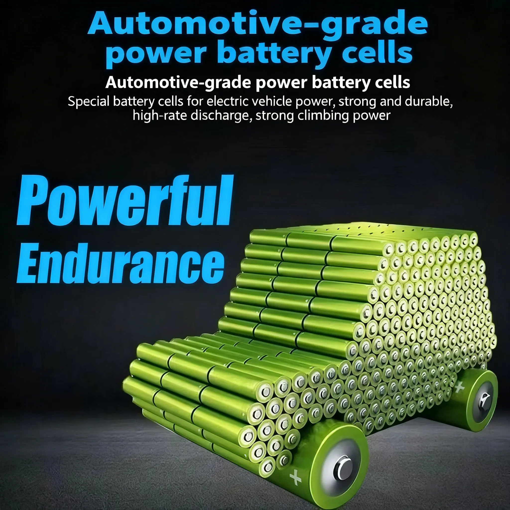 تصميم طبلة حديد ببطارية ليثيوم 48 فولت مزودة بنظام حماية BMS، سعة كبيرة، قوة قوية، قدرة تحمل طويلة الأمد