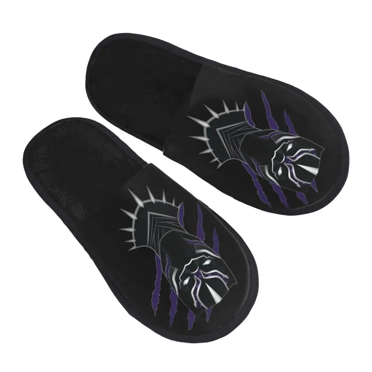 

Custom Black Panther Movie Soft Memory Foam House Slippers Women Comfy Warm Anti-Skid Slipper