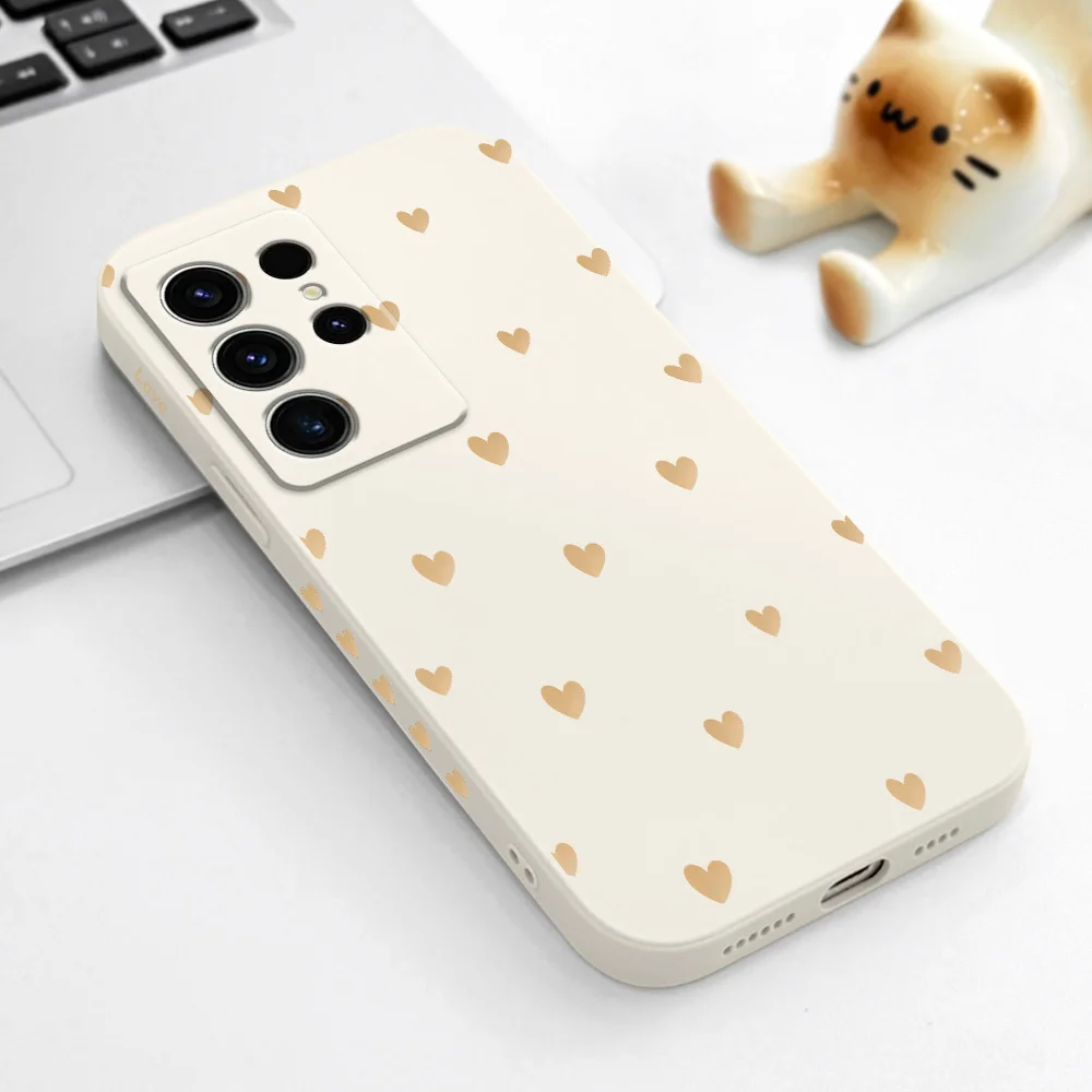 Golden Dots Phone Case For Samsung Galaxy S26 S25 Edge S24 S23 S22 S21 S20 S10 FE Plus Ultra Silicone Soft Cover