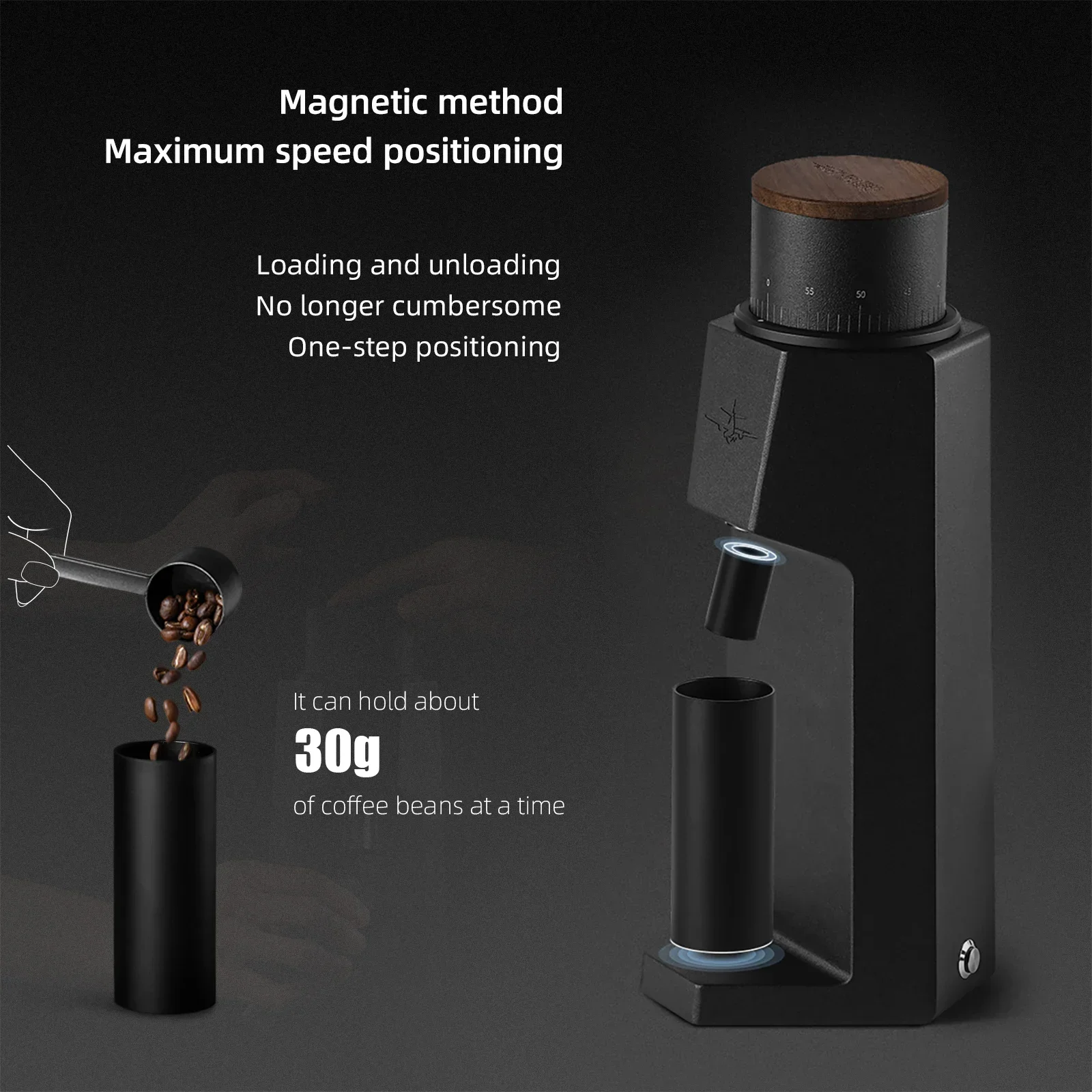FirmHome StoreNEW MHW-3BOMBER Sniper Electric Coffee Grinder Conical Titanium 48mm Burr 90 Grids Setting Drip Coffee Tools Espre