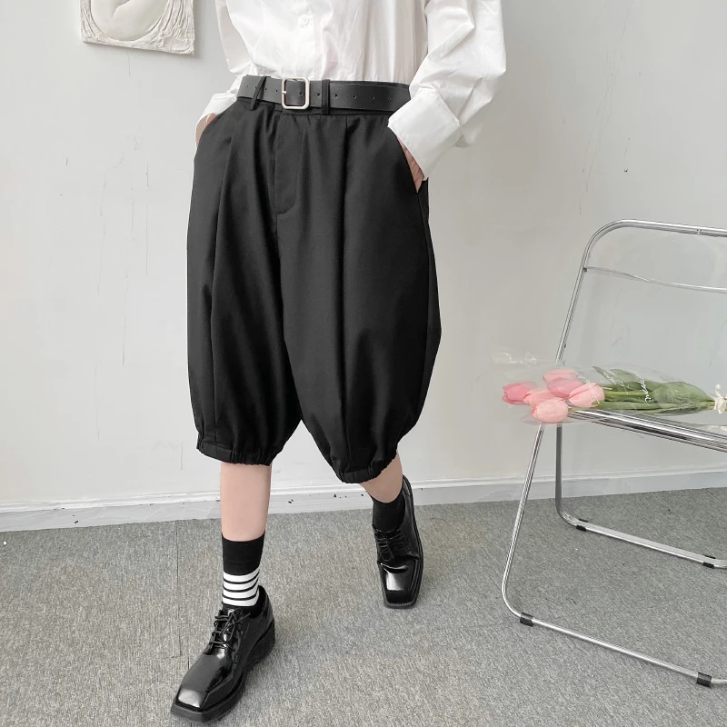 Men's Shorts Summer New Pleated Mouth Design British Korean Version Of Casual Large Size Medium Pants