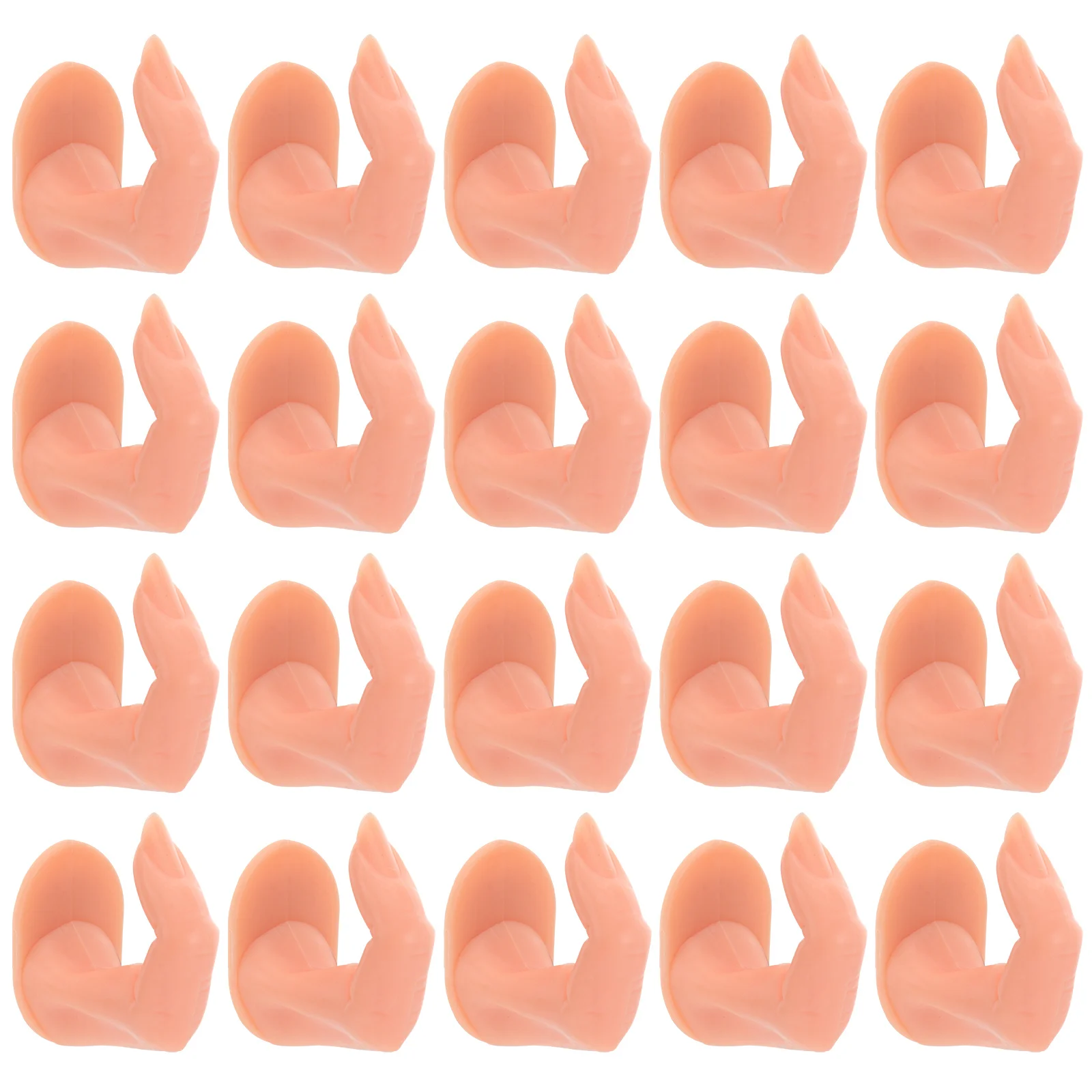 20 piezas dedos postizos para decoración de uñas, molde para práctica de manicura, entrenamiento para principiantes, Material de alta calidad, alta simulación, fácil de usar