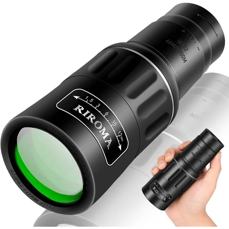 

16X52 HD Monocular Telescope, 2023 High Power Compact Monoculars for Adults Kids, HD Monocular Scope for Bird Watching Hiking