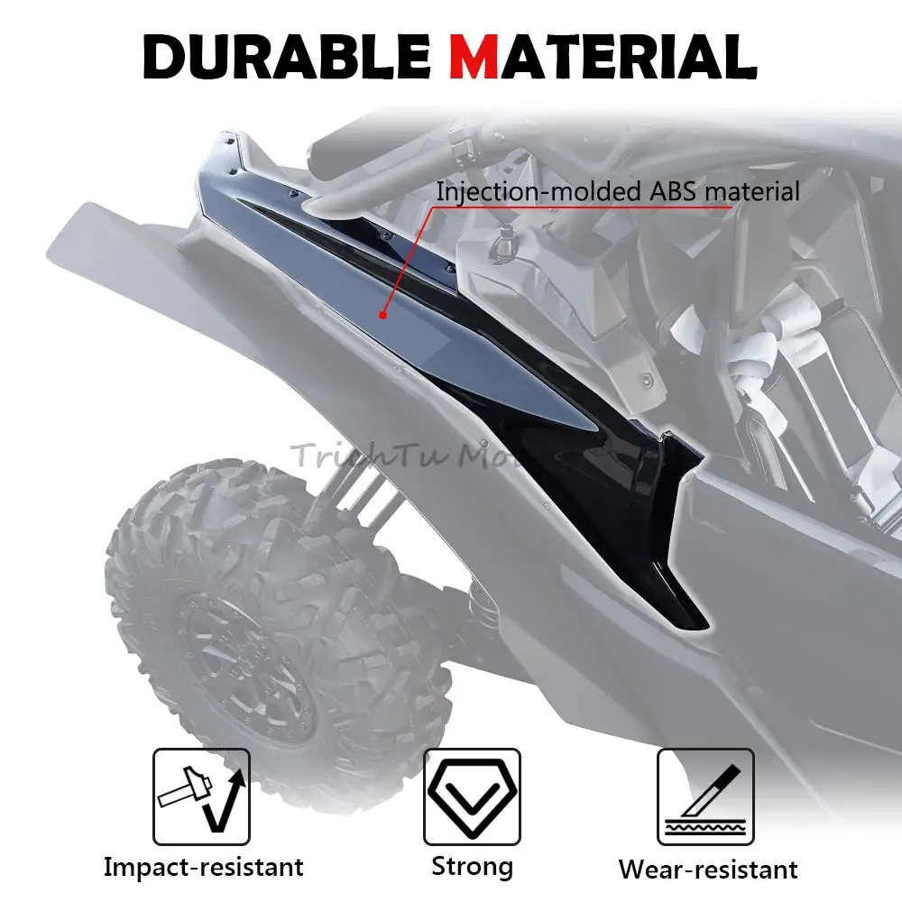 2Pcs UTV Rear Facia Cover Rear Fender Guard For Can-Am Maverick X3 MAX 1000R XC Turbo R RR DPS X MR RS 2017-2024 Matte Black